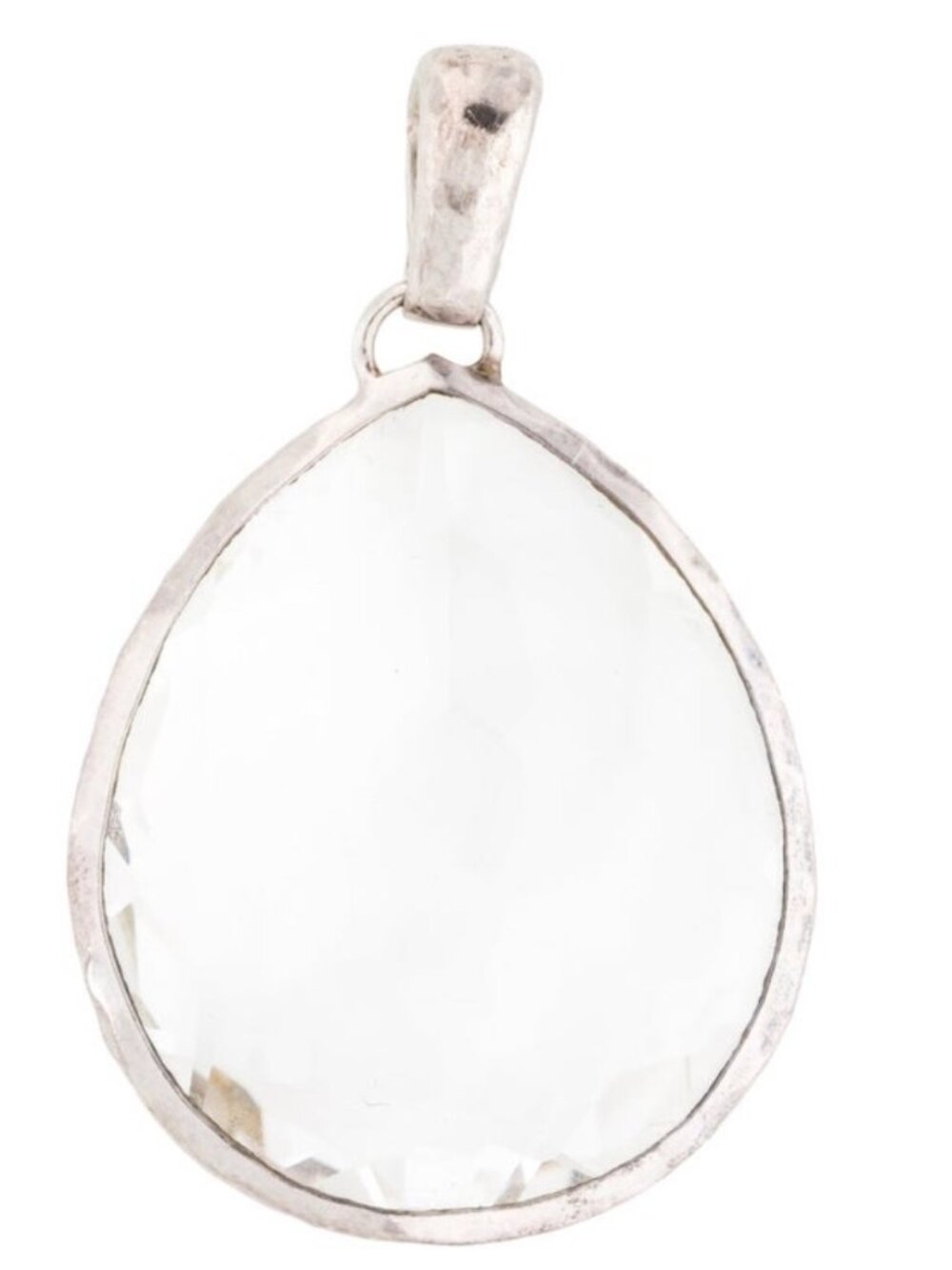 IPPOLITA STERLING SILVER 925 GIANT QUARTZ TEARDROP HINGED PENDANT